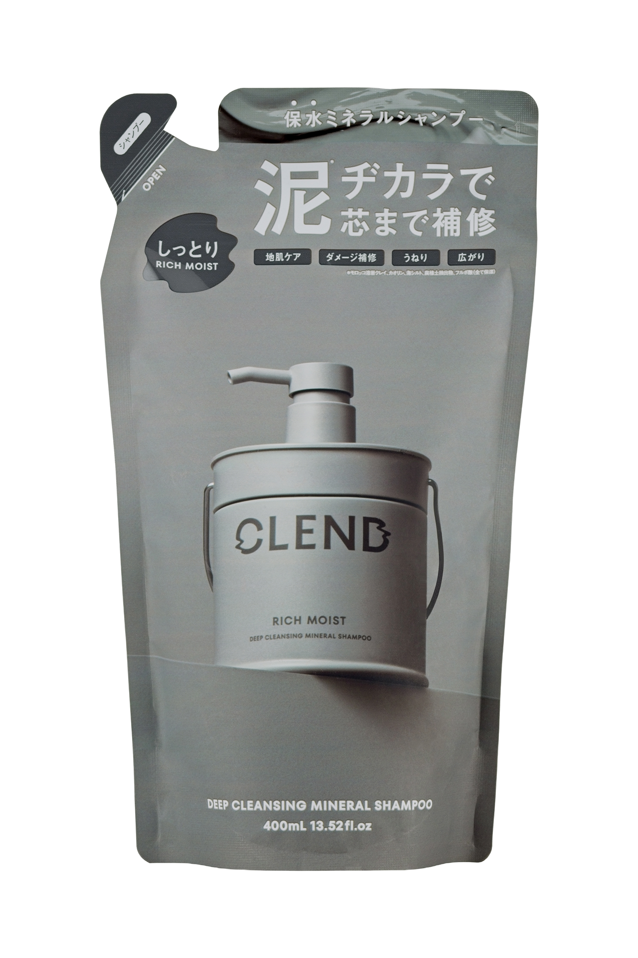 Clend Rich Moist Deep Cleansing Mineral Shampoo Refill